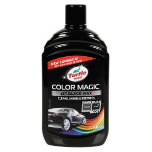 Turtle Wax Color Magic Jet Black Wax, 500ml, car polish for black vehicles, cleans, shines and restores - Car Care Tool