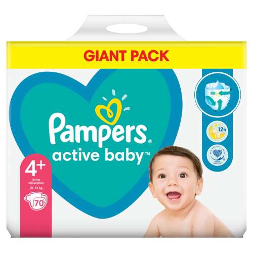Scutece Pampers Active Baby Giant Pack 10-15kg Maxi 4+ (70buc) 32522921