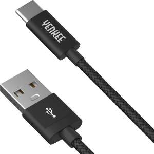YENKEE YCU 301 BK 1 Meter USB A 2.0 / USB C Typ Kabel 31735400 Ladegeräte, Ladekabel und andere Kabel