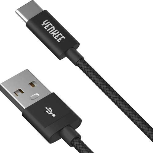 YENKEE YCU 301 BK 1 Meter USB A 2.0 / USB C Typ Kabel