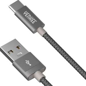 YENKEE YCU 301 GY 1 meter kábla typu USB A 2.0 / USB C