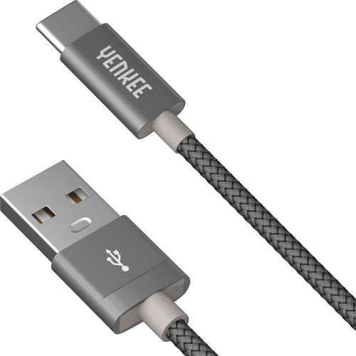 YENKEE YCU 301 GY Cablu USB A 2.0 / USB C de 1 metru