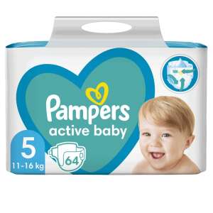 Pampers Active Baby Windeln Größe 5 Riesenpackung, 64 Stück, für Babys von 11-16 kg - Windeln und Windeln für Erwachsene