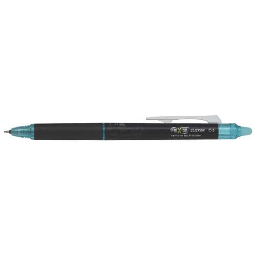 PILOT Frixion Point Clicker brisiva kuglasta olovka, crna cijev, svijetloplava tinta, 0,25 mm