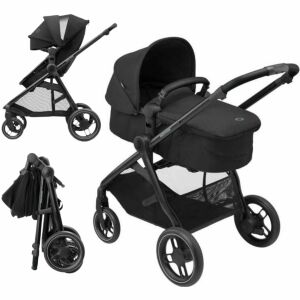 Maxi-Cosi Zelia³ stroller, black, convertible seat to bassinet, compact fold - Maxi-Cosi