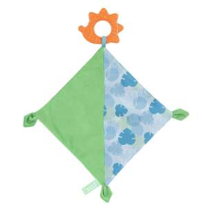 Chicco Hedgehog Dou Dou Eco+ security blanket with teething ring, green and blue, for babies - Security Blanket