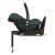Side view of Maxi-Cosi CabrioFix i-Size infant car seat installed on FamilyFix3 base in green