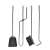 Kaminer PK008 fireplace tools: shovel, tongs, brush, poker