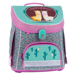 Ars Una Kompakt Easy Best Friends iskolatáska, lámás mintával, türkiz és rózsaszín - Ars Una