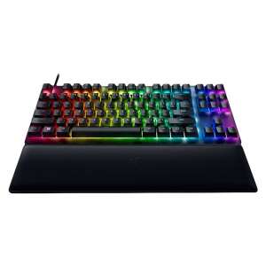 Razer Huntsman V2 Tenkeyless Gaming Keyboard with Red Switches, RGB lighting, and a black design - Razer