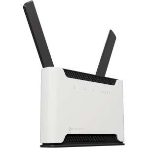 MikroTik Chateau LTE6 ax Wi-Fi 6 router, biely, pohľad zo sklonu - MikroTik