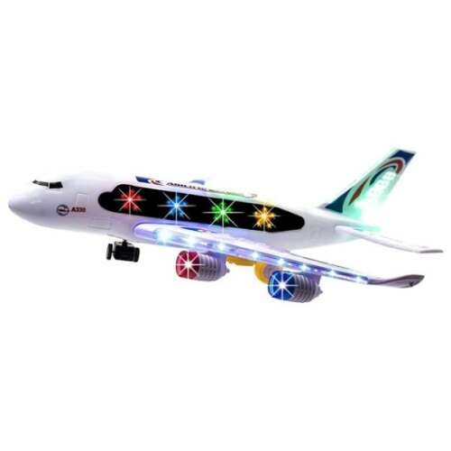 Elemes, világító, zenélő játék repülőgép gyermekeknek
