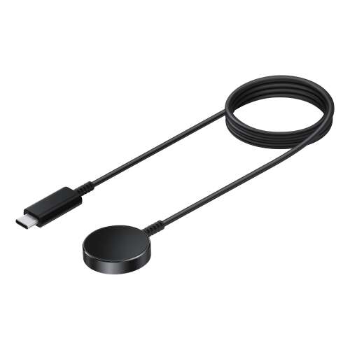 Angled view of Samsung Galaxy Watch Wireless Charger with USB-C cable
