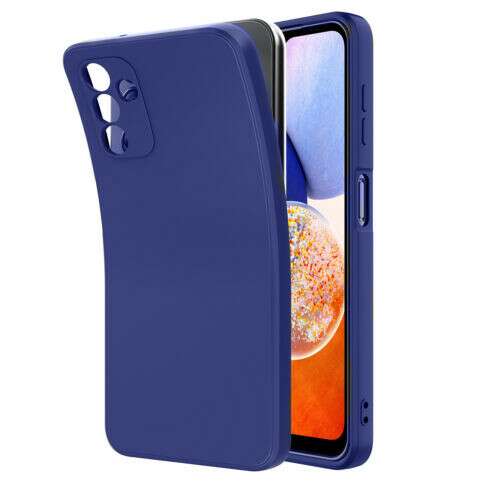 Samsung Galaxy A14 4G / A14 5G szilikon tok, sötétkék, matt 