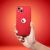 Forcell Soft Red Silicone Case for iPhone 14 Pro Max in Hand