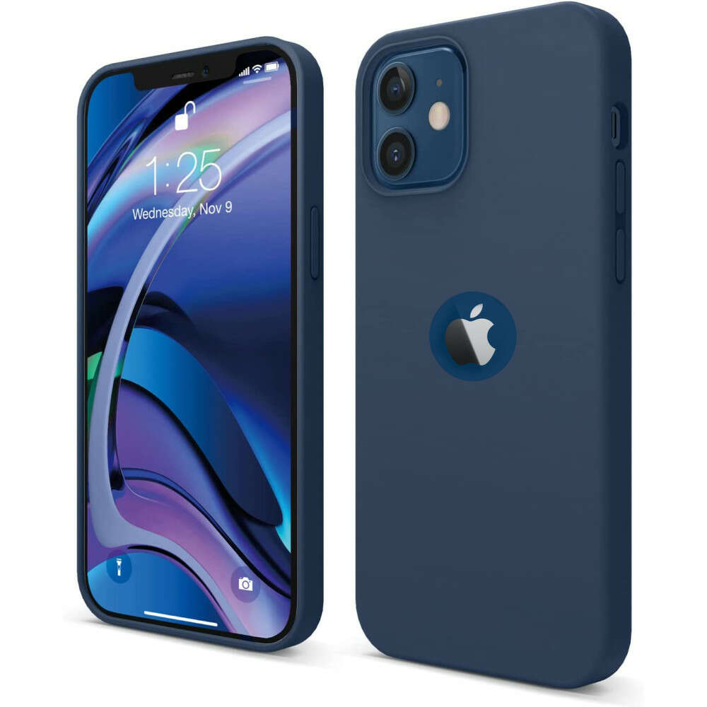 Forcell Soft Szilikon Tok iPhone 12/12 Pro - Sötétkék