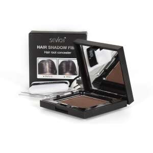 Sevich Hair Shadow Fiber, Corector pentru rădăcinile părului, Satinat întunecat, 12g, fotografie înainte și după, corector pentru rădăcinile părului, pudră pentru păr - Vopsele de păr