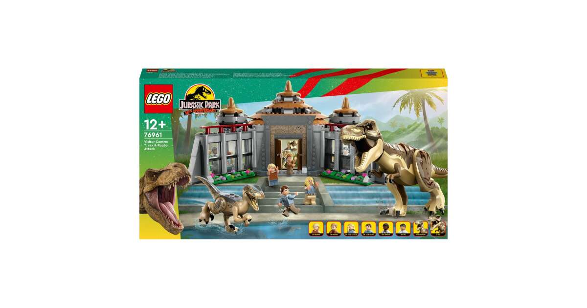 LEGO® Jurassic World Visitor Centre: T-Rex and raptor attack 76961