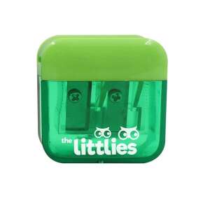 Zöld The Littlies dupla ceruzahegyező bagoly logóval - Luna