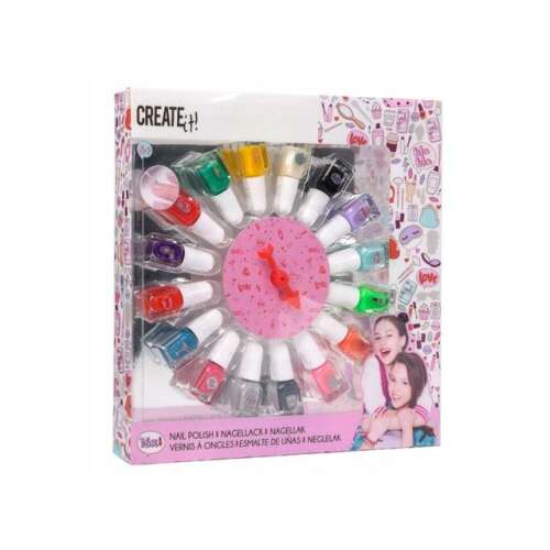 Create It! 16 darabos körömlakk szett pörgetővel a színek kiválasztásához