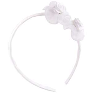 White headband with flower decoration - Hair Clip, Headband