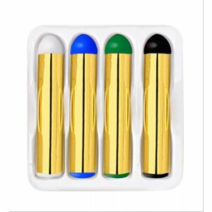 Zbliżenie kredek do makijażu na Halloween w kolorach białym, niebieskim, zielonym i czarnym - Widmann