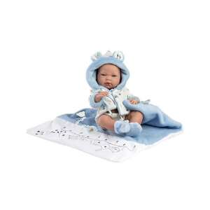 Llorens: Nico 40cm-es újszülött fiú baba kék pelenkázóval, cumival és 4db különböző ruhával 64138008 LLorens Babák