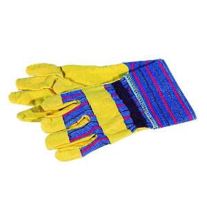 Bosch Kinder Arbeitshandschuhe, gelb und blau gestreift, Größe 5-10 Jahre - Klein