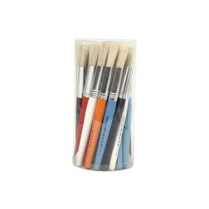 30-piece round paintbrush set in clear tube packaging - Paintbrush