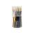 Set of 30 round paintbrushes in assorted colors, packaged in a clear tube