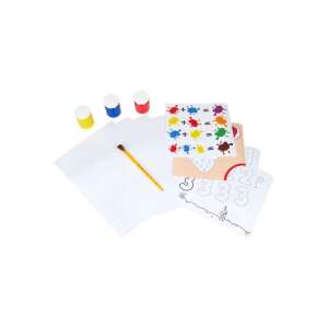 Set de vopsea lavabilă Crayola Mini Kids, 4 culori, 1 pensulă, 24 coli de hârtie, perfect pentru ca copiii să își exprime creativitatea - Jocuri si jucarii creative