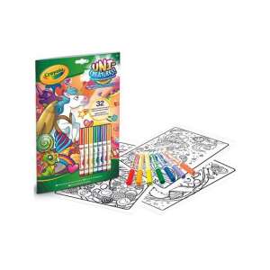 Caiet de colorat Crayola Color & Activity cu 7 markere, cu un unicorn amuzant și alte creaturi