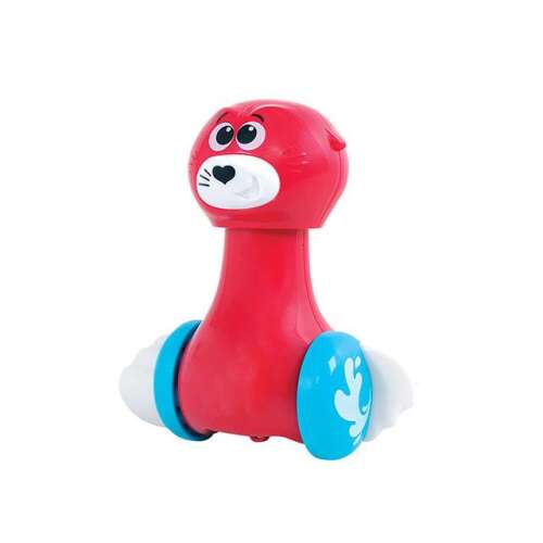 Playgo Nyomd és gurul vidám bébifóka játék, piros és kék színben, csecsemőknek és kisgyermekeknek - Playgo