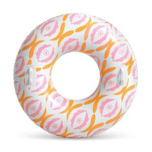 Intex 114cm gemustertes aufblasbarer Schwimmring, rosa und orangefarbenes Design - Intex Schwimmreifen für Kinder
