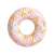 Intex 114cm patterned inflatable swim ring, pink and orange design