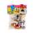 Set of 8 plastic cat figurines, 7.5 cm, assorted colors, in a plastic bag