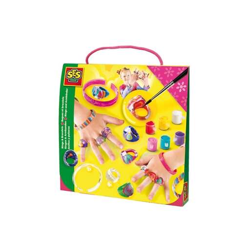 SES Gyűrű és karkötő készítő készlet csomagolása. DIY ékszerkészítő szett gyerekeknek.