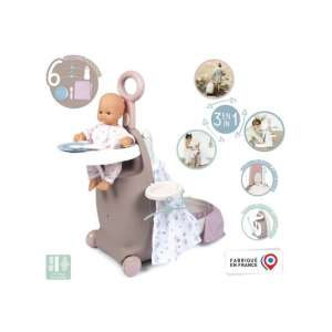 Smoby Baby Nurse 3 w 1 walizka dla lalek, różowa, z lalką, krzesełkiem do karmienia i łóżeczkiem, dla lalek do 42 cm - Smoby