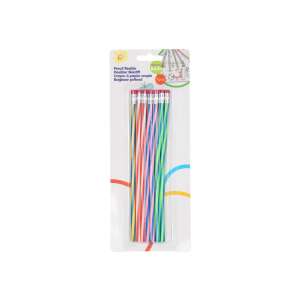 7 Stück flexible Bleistifte, bunt, mit Radiergummis - Nonbrand Graphitstifte