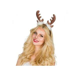 Glitzer-Rentier-Stirnband, perfekt für Weihnachtsfeiern und Kostüme - Rubie's