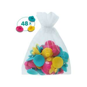 SES suction cup dots, 48 pieces, colorful, for bath time fun, in a mesh bag - SES Creative