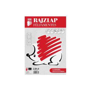 ICO A4-es rajzlap, 20 lap, félfamentes, 120g/m2, ajándék iratgyűjtőben - ICO