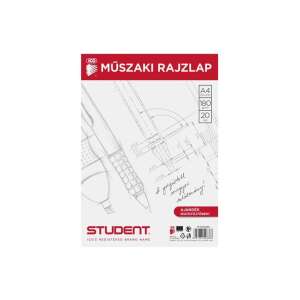 ICO Student A4 technisches Zeichenpapier, 20 Blatt, 180g/m2, Geschenkordner - Zeichengeräte