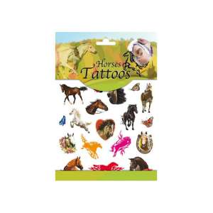 Horse temporary tattoos, 12 assorted designs, kids temporary tattoos, horse tattoos for kids - Tattoo