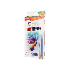 Deli Color Emotion Aquarellstifte-Set, 12 Farben, wasserlösliche Mine, perfekt zum Zeichnen und Malen - Farbstifte