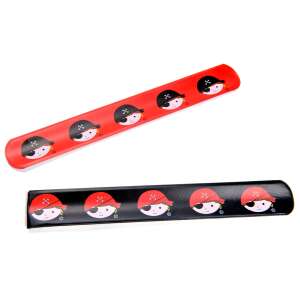 Rotes und schwarzes Piraten-Armband, 22 cm lang - Mode & Kleidung