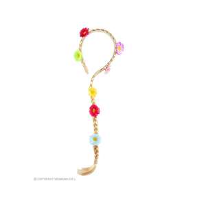 Virággal díszített hajfonat, szőke, színes virágokkal - Widmann