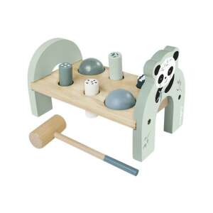 Masă de ciocanit Eichhorn Panda, o jucărie din lemn cu un design de panda, care include un ciocan și forme colorate de ciocanit în găuri - Premergatoare, Premergatoare și Jocuri de dezvoltare pentru copii mici