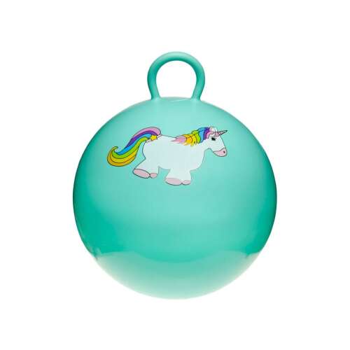 Zöld egyszarvú ugráló labda, 46 cm átmérőjű, gyerekeknek