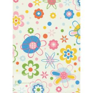 Gekkofix öntapadós színes virág és kör minta bútorfólia - Tapéta